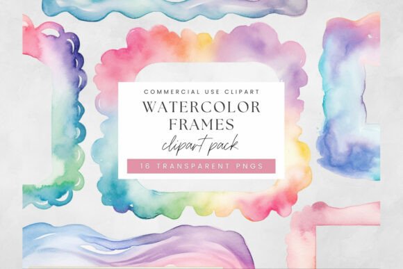 Download Abstract Watercolor Frames Clipart PNG - Png Collection