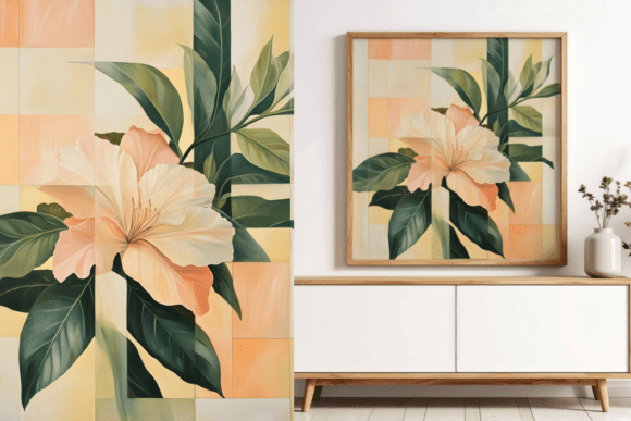 Download Geometric Floral Elegance Abstract Art - Elegance Collection