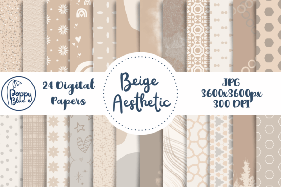 Download Digital Paper Beige Aesthetic - Digital paper Collection