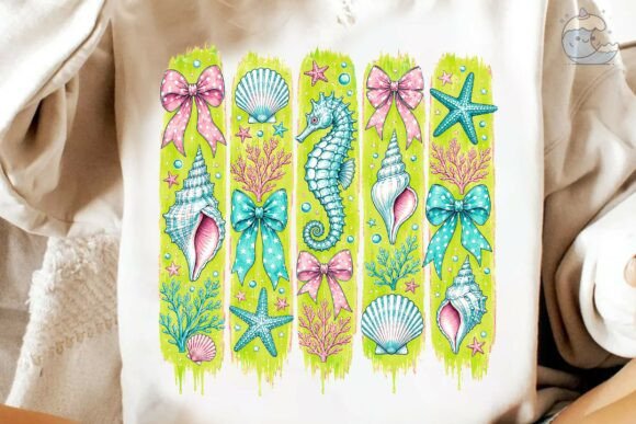 Download Coastal Seashell Bow Brush Strokes PNG - Png Collection