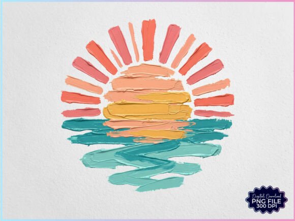Download Hand Painted Summer Sunset PNG - Png Collection