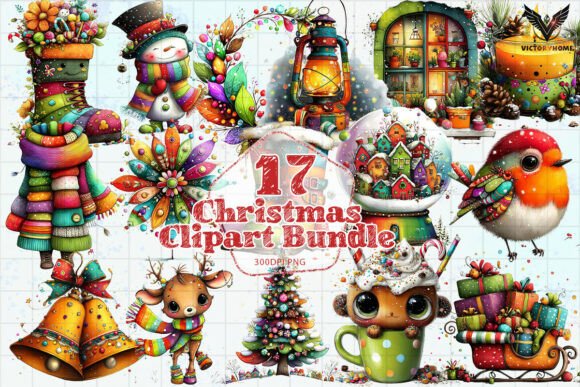 Download Cute Christmas Clipart Bundle PNG - Png Collection