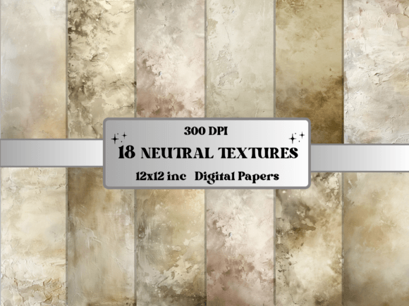 Download Neutral Textures Digital Paper Pack - Digital paper Collection