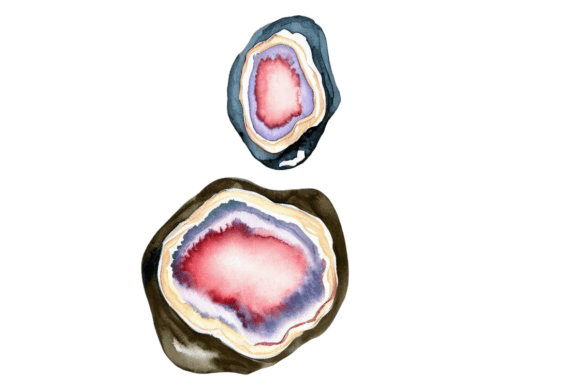 Download Watercolor Agate Stones Clipart PNG - Png Collection