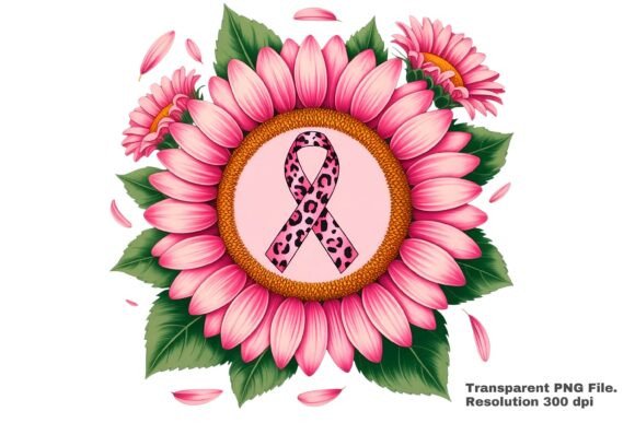Download Pink Leopard Ribbon Flower Art PNG - Png Collection