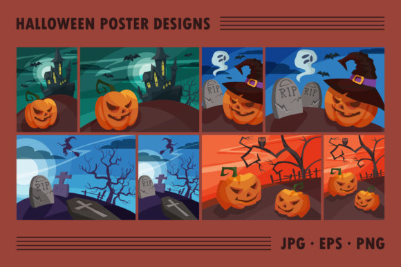 Download Collection of Halloween Poster Designs. - Premium Resources