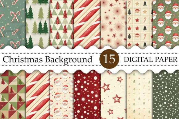 Download Christmas Background Digital Paper - Digital paper Collection