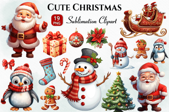 Download Cute Christmas Clipart Bundle PNG - Png Collection