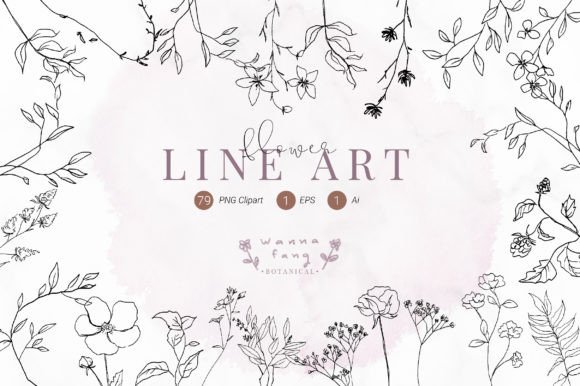 Download Line Art Botanical Flower Clipart, PNG - Png Collection