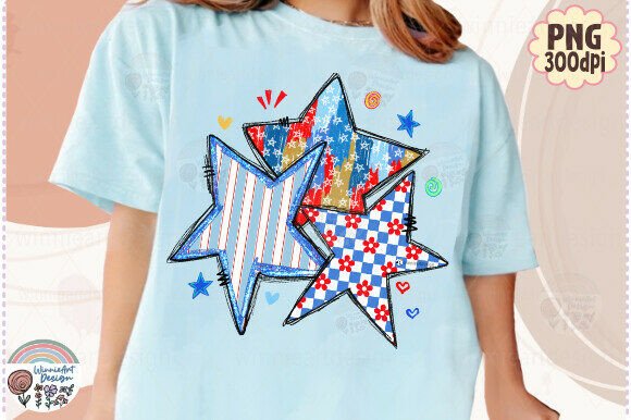 Download Stars and Stripes Trendy 4th of July PNG - Png Collection