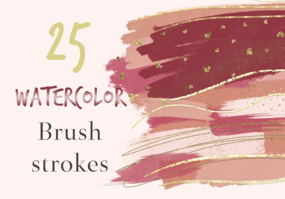 Download Valentines Watercolor Brush Strokes - Brush strokes Collection
