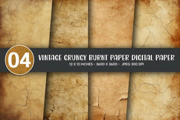 Download Vintage Grungy Burnt Paper Digital Paper - Digital paper Collection