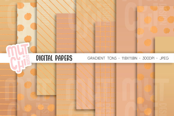 Download Gradient Beige Digital Paper Set - Digital paper Collection