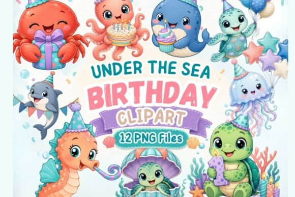 Download Under the Sea Birthday Clipart PNG - Png Collection