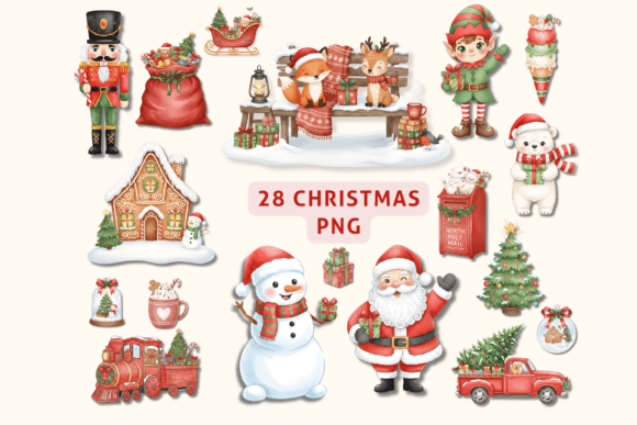 Download Cute Christmas Clipart PNG Bundle - Png Collection