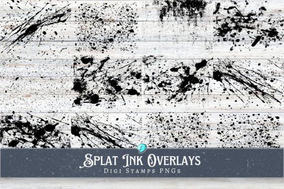 Download Splat Ink Overlay Digi Stamps PNG - Png Collection