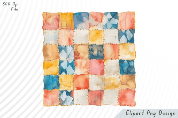 Download Watercolor Patchwork Quilt PNG Clipart - Png Collection