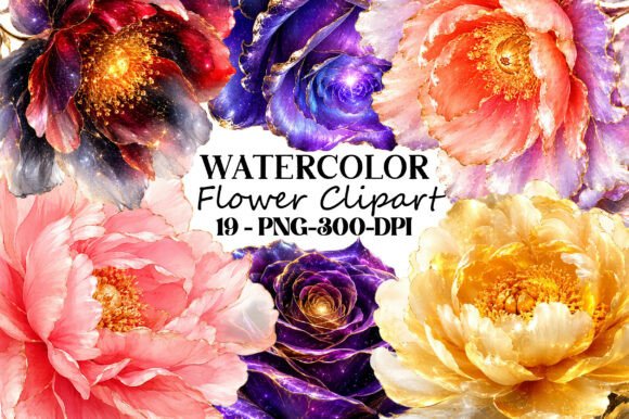 Download Watercolor Flower Clipart PNG Bundle - Png Collection