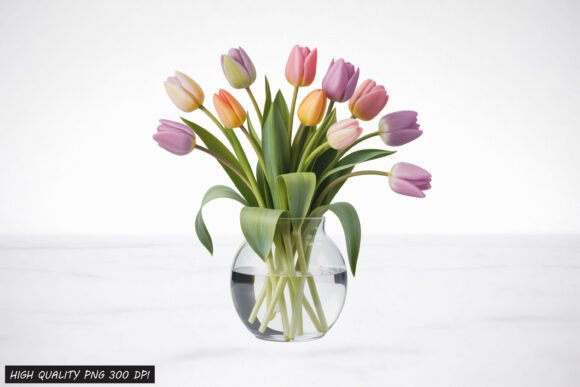 Download Tulip Flower Vase Clipart PNG Design - Premium Resources