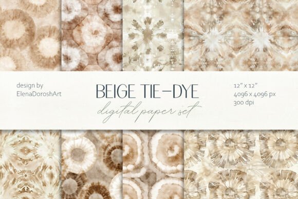 Download Beige Tie-dye Seamless Digital Paper - Digital paper Collection
