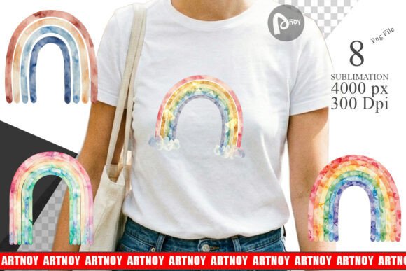 Download Abstract Boho Rainbow Sublimation PNG - Png Collection