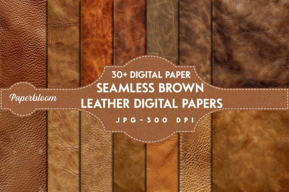 Download 30+Seamless Brown Leather Digital Papers - Digital paper Collection