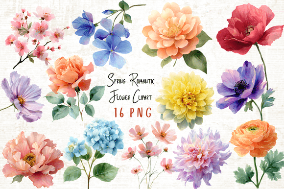 Download Spring Romantic Flower Clipart PNG - Png Collection