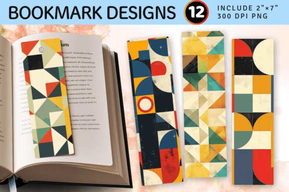 Download Retro Geometric Shapes PNG Bookmark Desi - Png Collection