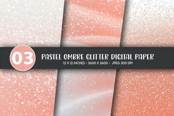 Download Pastel Ombre Glitter Digital Paper - Digital paper Collection