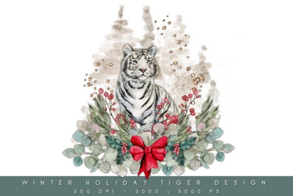 Download Winter Holiday Tiger Design - Premium Resources