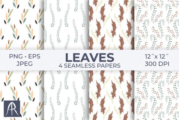 Download Simple Leaves Digital Papers - Digital paper Collection