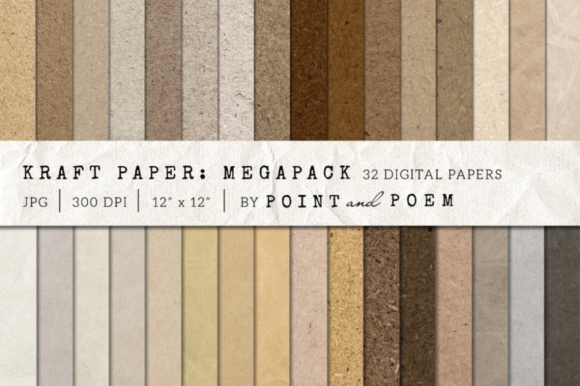 Download Kraft and Neutral Digital Paper Megapack - Digital paper Collection