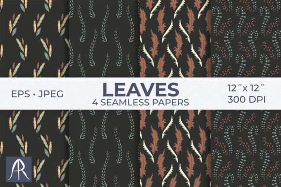Download Simple Leaves Digital Papers - Digital paper Collection
