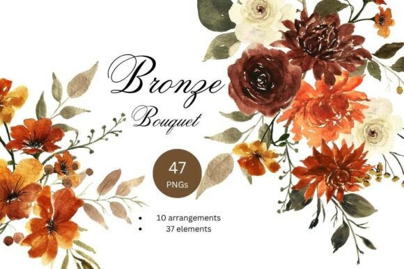 Download Bronze Fall Bouquet and Wreath PNGs - Png Collection