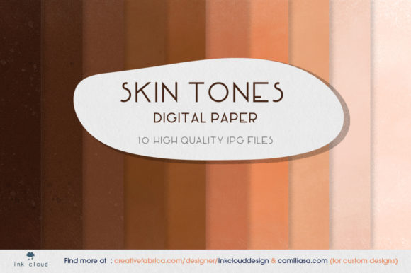 Download 10  Skin Tones Brown Beige Digital Paper - Digital paper Collection